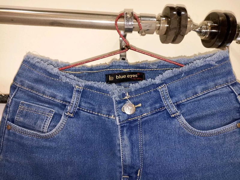 Stylish Blue Eyes Denim Shorts