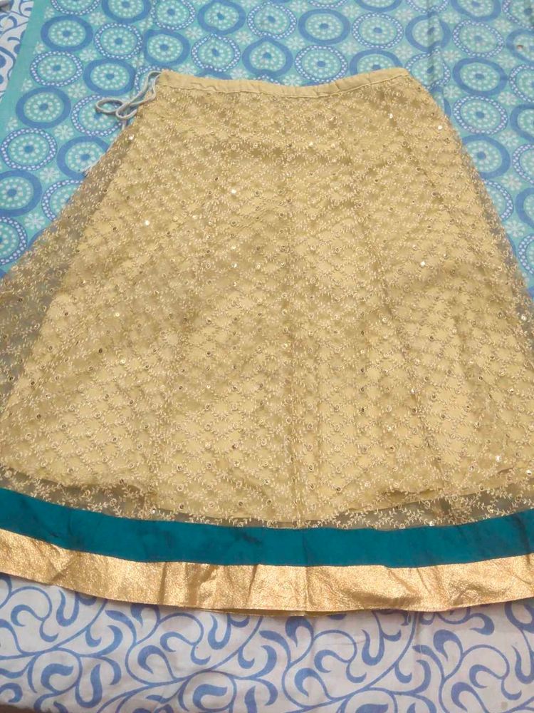 Golden Ethnic Skirt