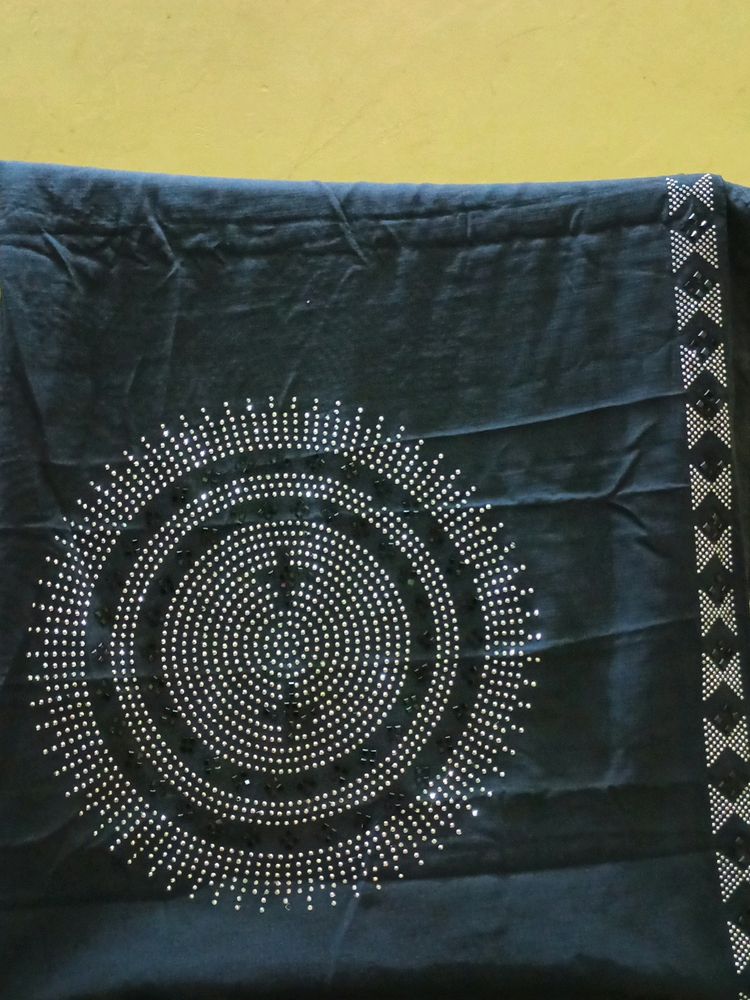 Sequence Or Stone Shawl ,Cotton Material