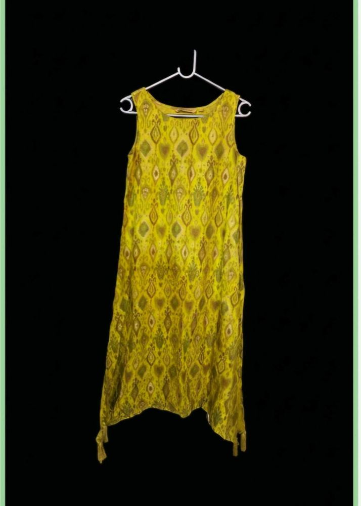 Yellow Sleeveless kurta