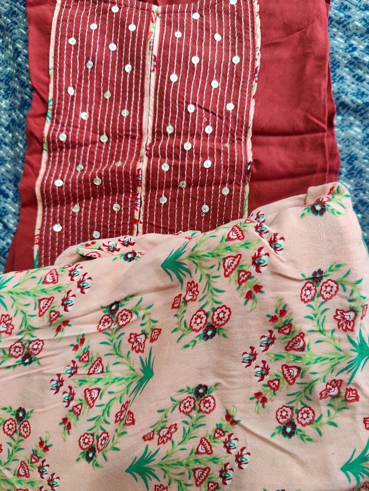Avaasa Peach Kurta Set