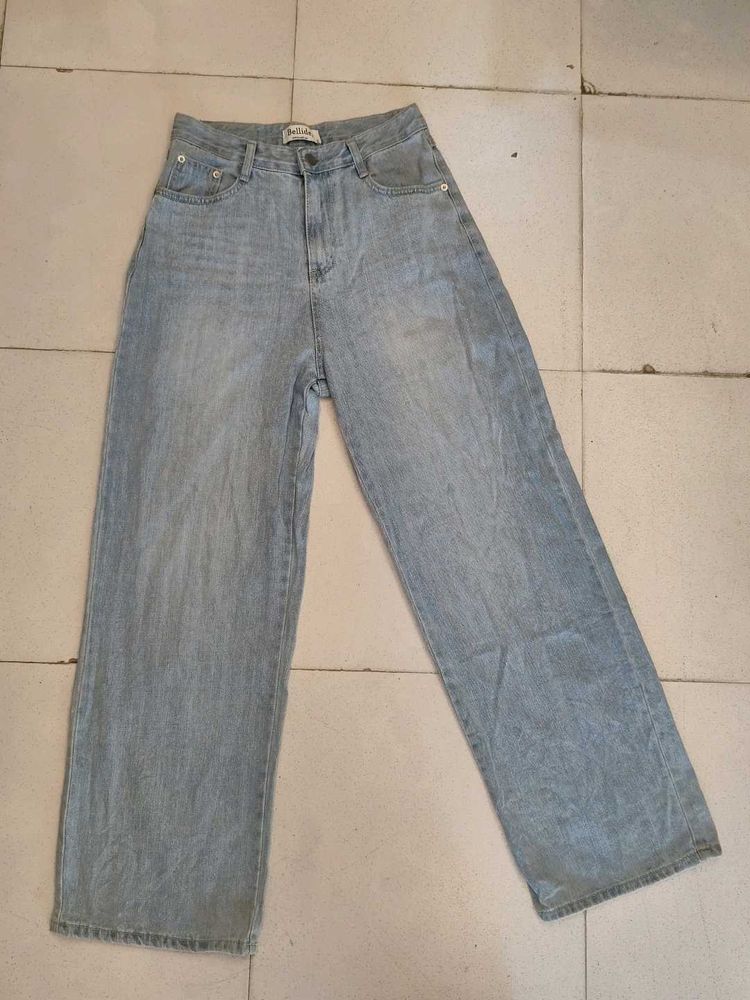 Wide Leg Denim Jeans