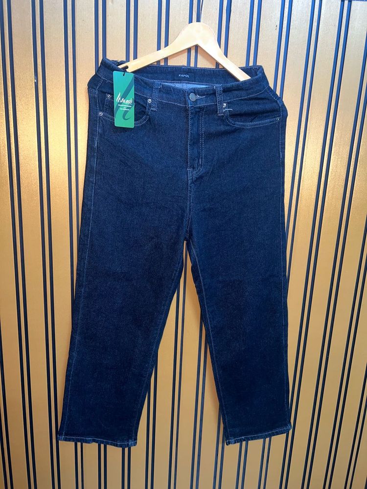 Dark Wash Cropped Jeans