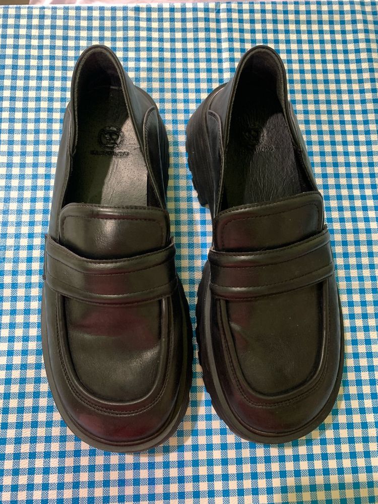 Chunky Black Loafers