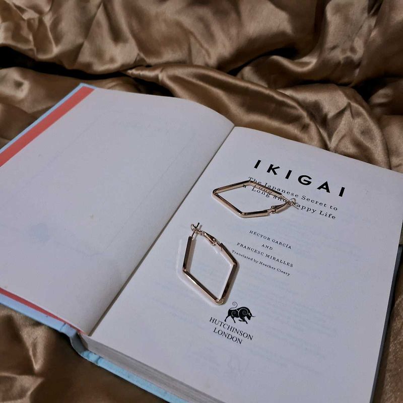 Rose Gold Geometric Hoop Earrings
