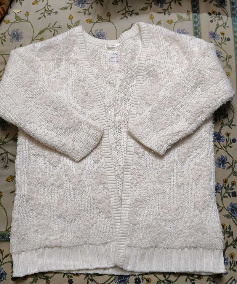 White Knit Cardigan