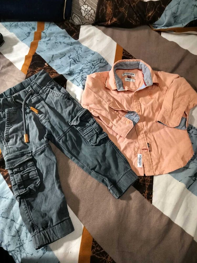 Boy&#39;s Outfit - Shirt &amp; Cargo Pants