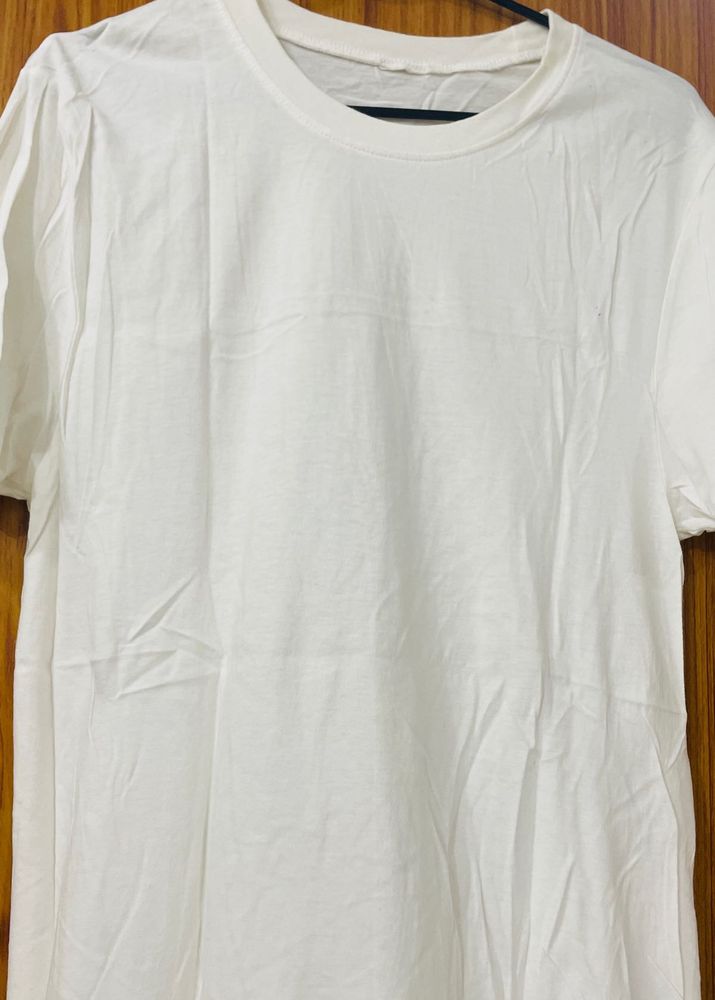 White Unisex Basic Tshirt