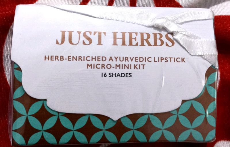 JUST HERBS HERB ENRICHED AYURVEDIC LIPSTICK MICRO MINI KIT
