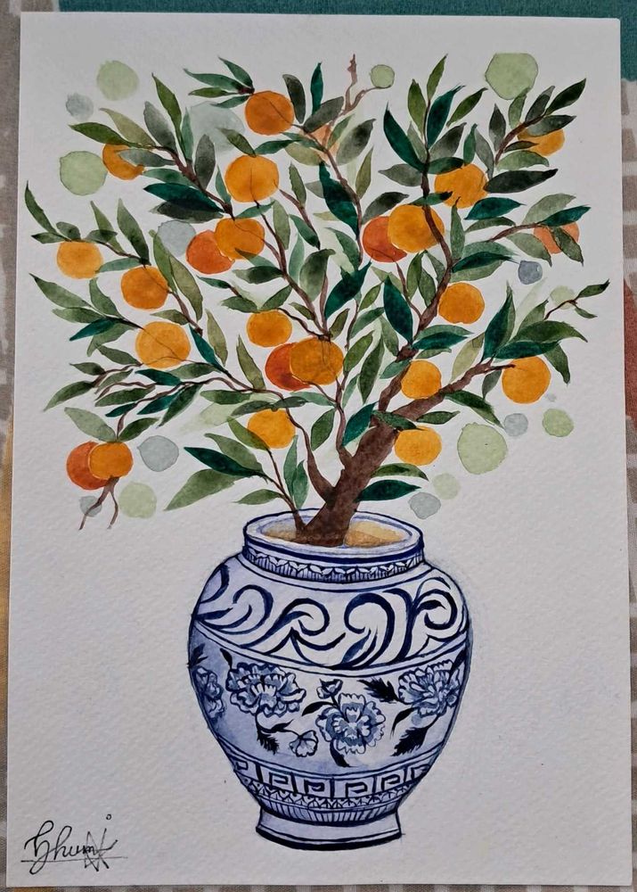 watercolour painting on 300gsm paper