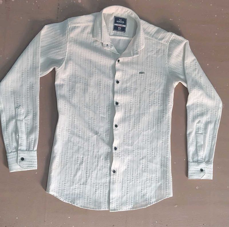 Full Sleeve Shirt White Colour (Size M)