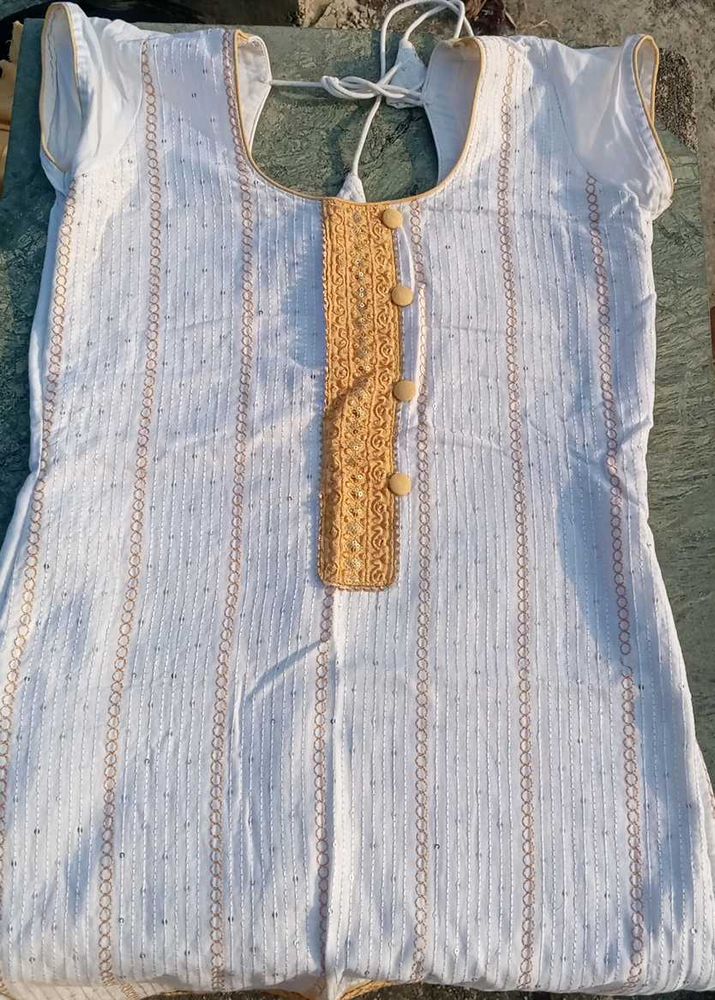 Elegant White Ethnic Kurta set