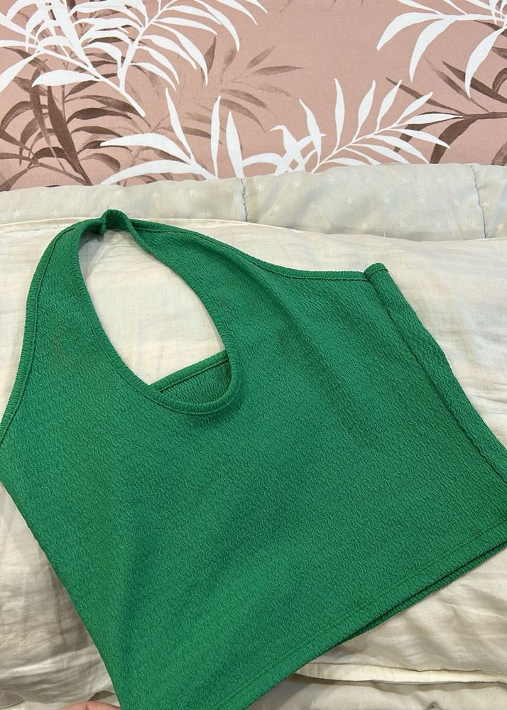 Green Halter neck top💚
