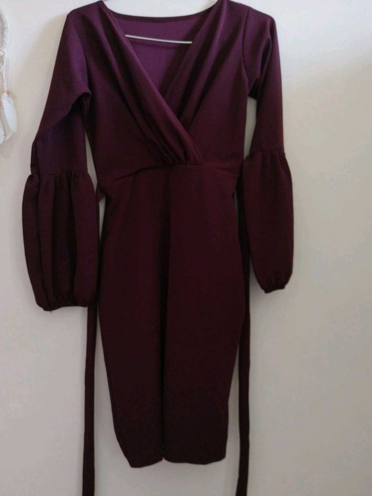 Elegant Plum Party Dress
