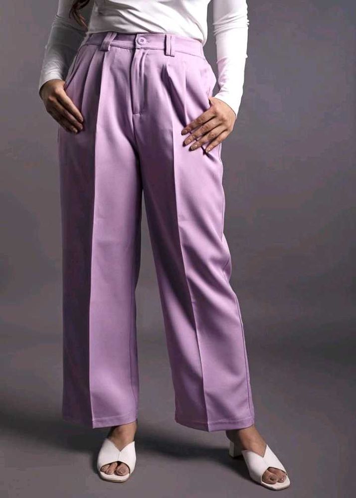 Lilac Pleated Trousers