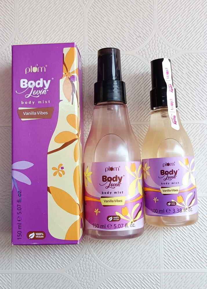 Plum Vanilla Vibes Body Mist 150/ 100 Ml