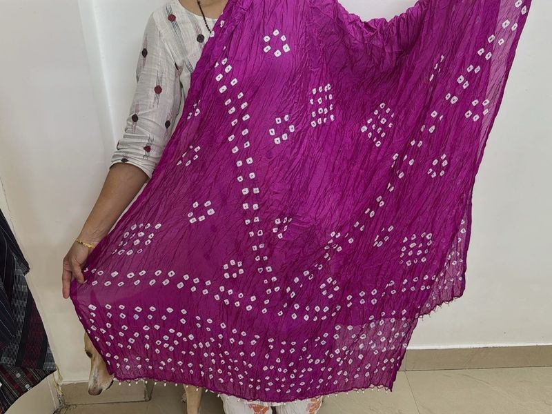 Pink Coloured Silk Dupatta