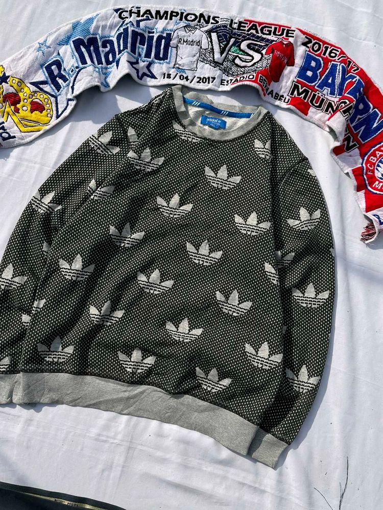 Adidas Trefoil Patterned Sweatshirt