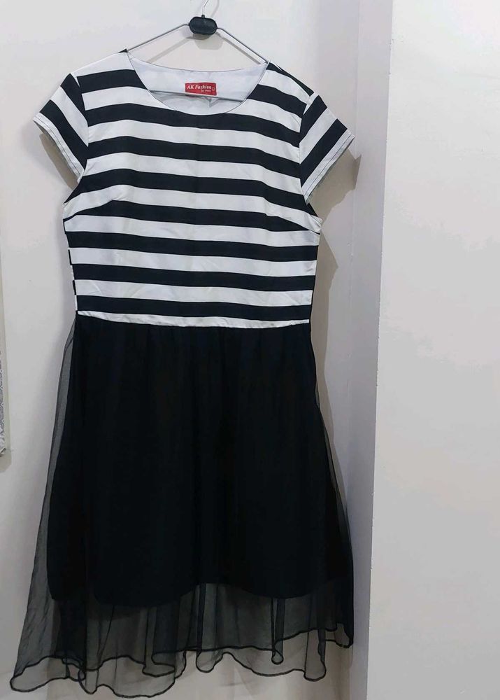 Striped Fit &amp; Flare Dress