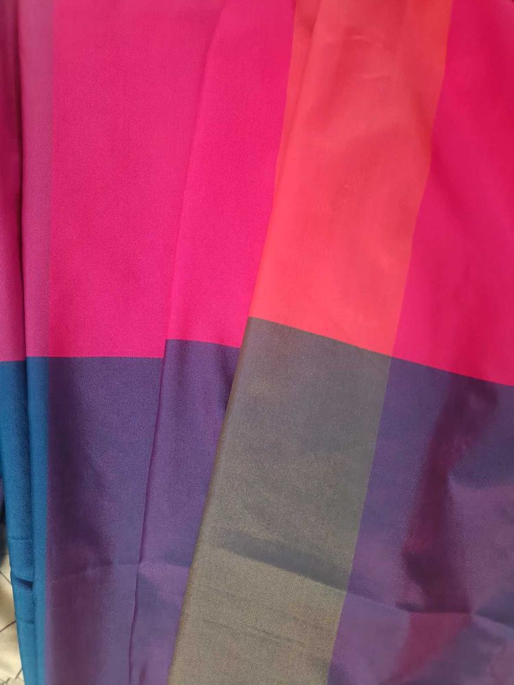 Art Silk Multi Colour Saree With Stiched Blouse