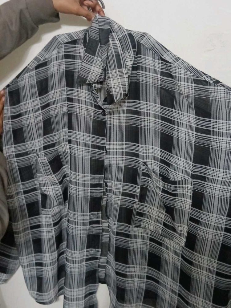 Checked Black and White Shirt