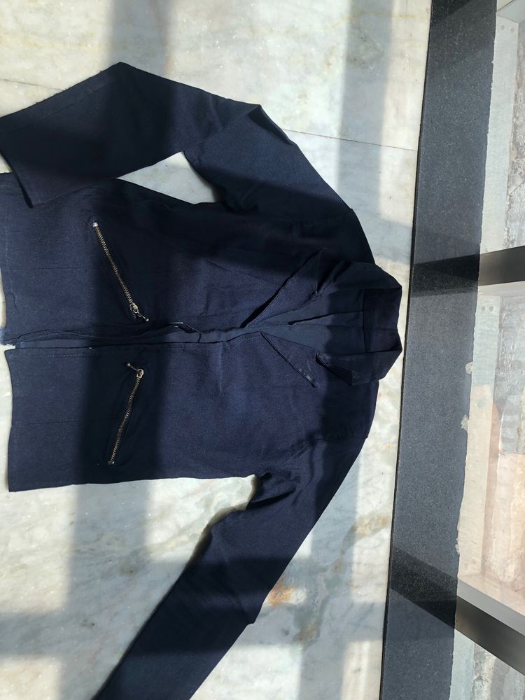 Navy Blue Strechable Blazer