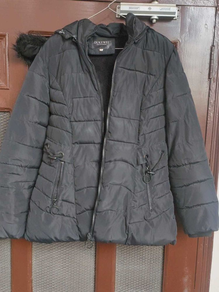 Stylish Black Padded Winter Coat