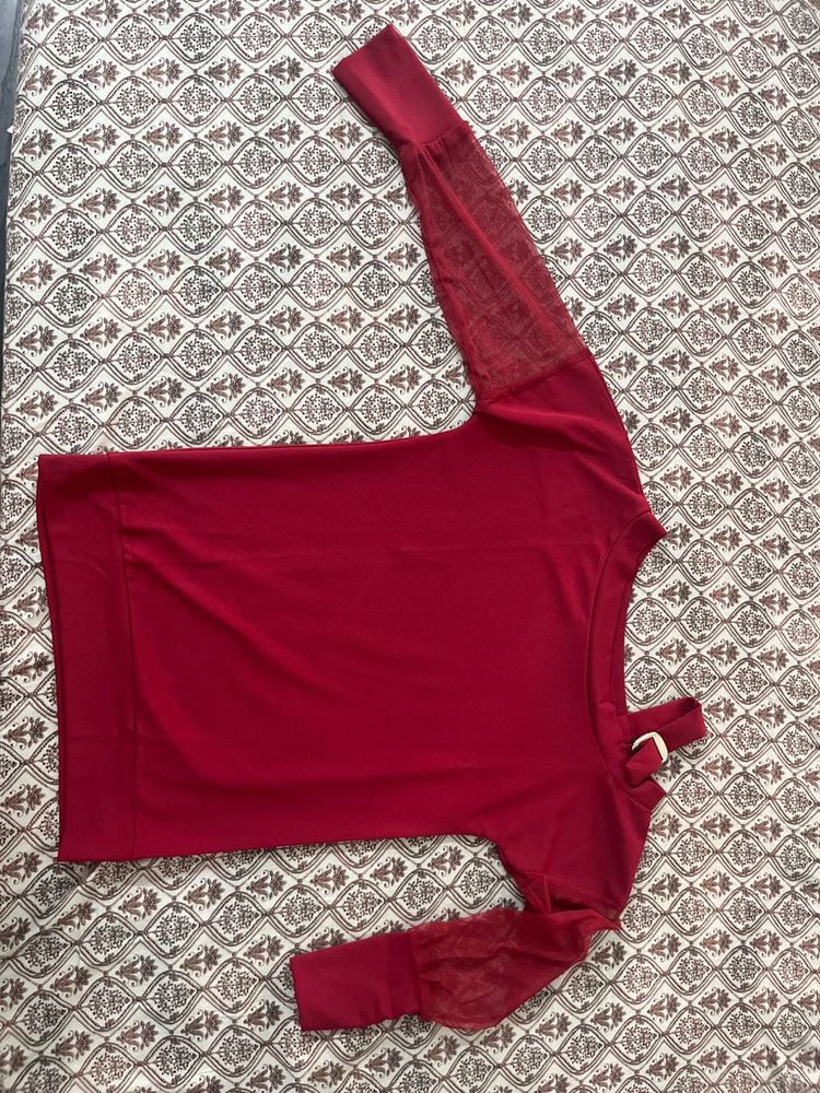 Stylish Red Top - Never Worn