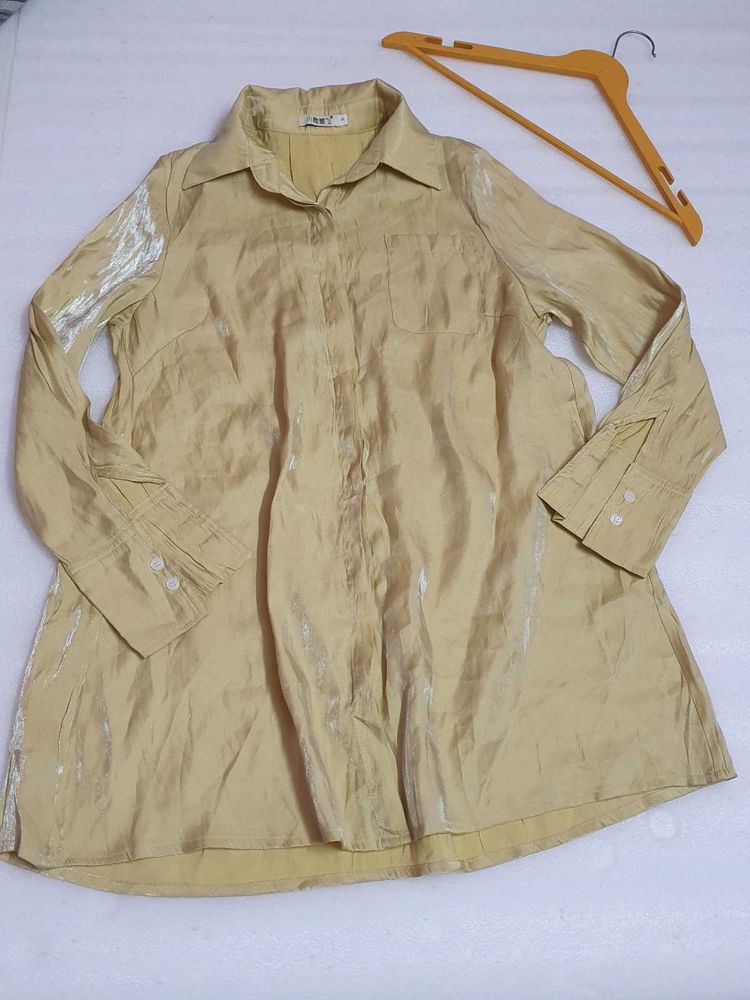 Shimmer Cotton Blend Shirt