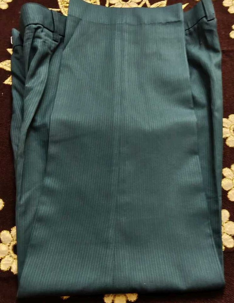 Men&#39;s Teal Striped Dress Pants