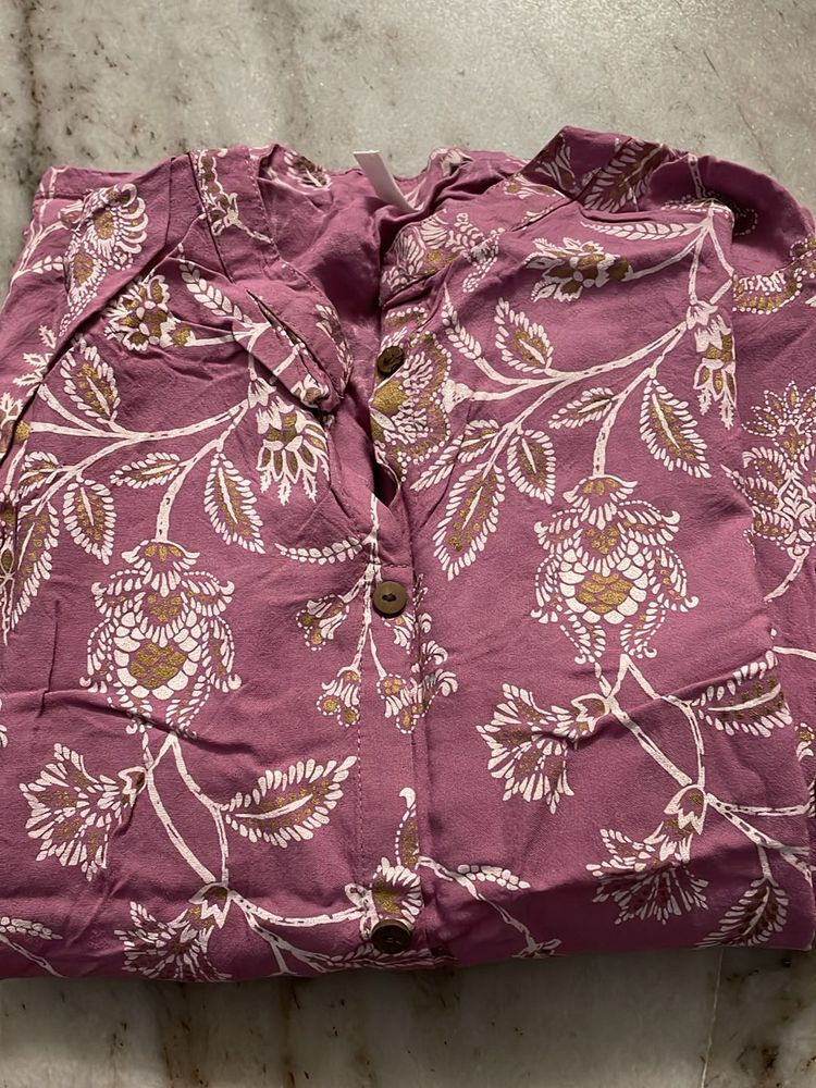 Floral Print Cotton Shirt
