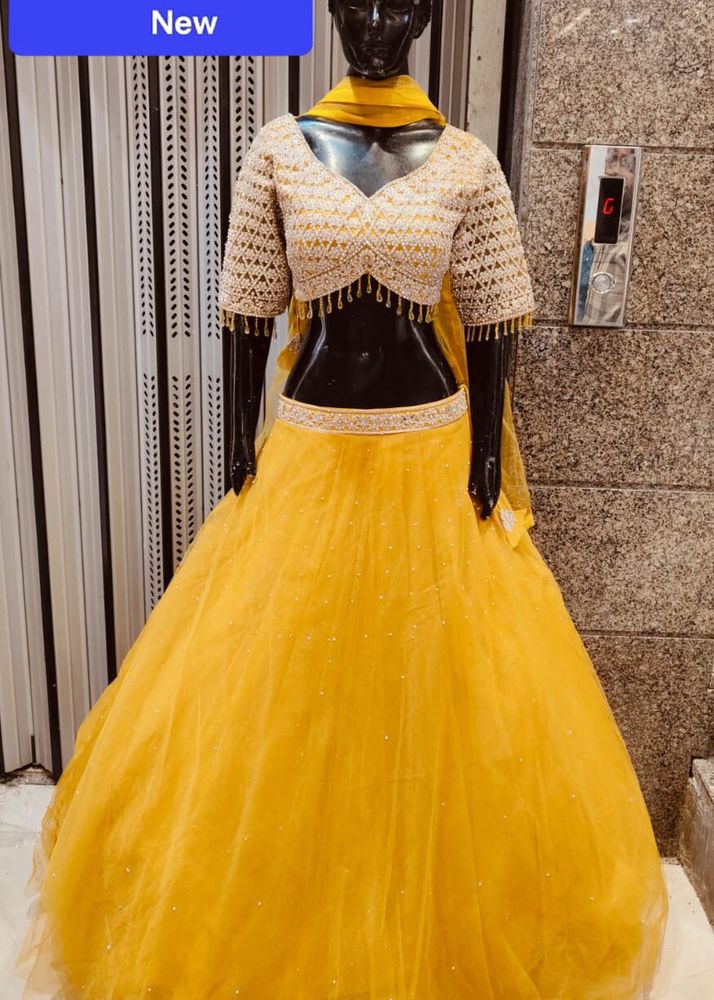 Elegant Yellow Lehenga Choli with Dupatta