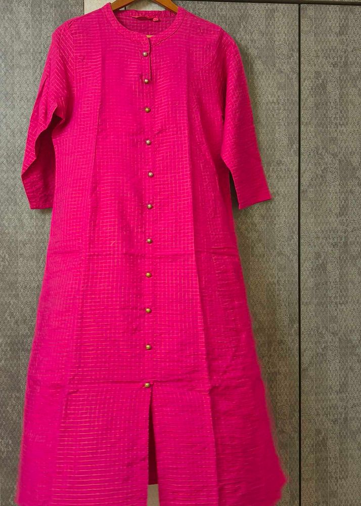Magenta Button-Down Kurti