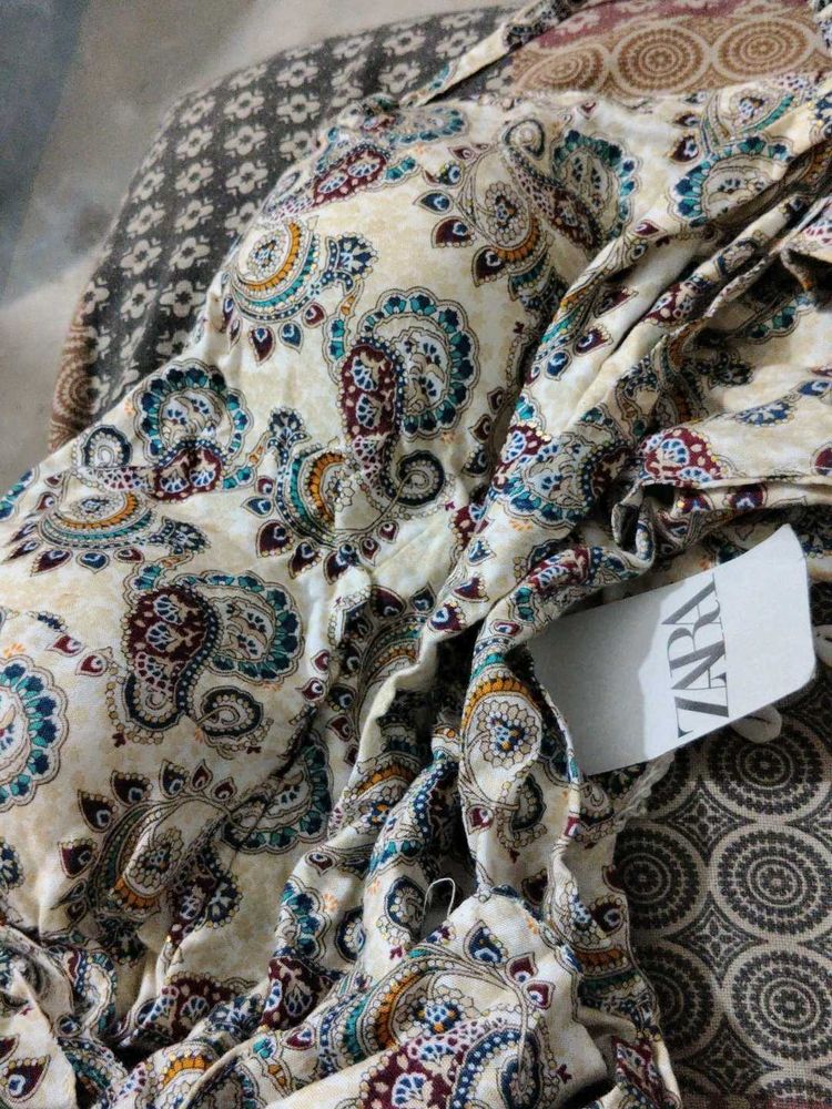 Paisley Print Top - ZARA