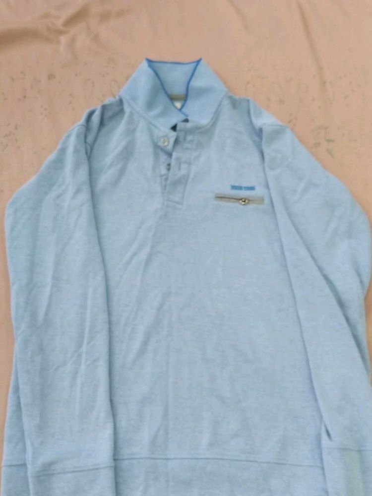 Men&#39;s Blue Long Sleeve T-Shirt