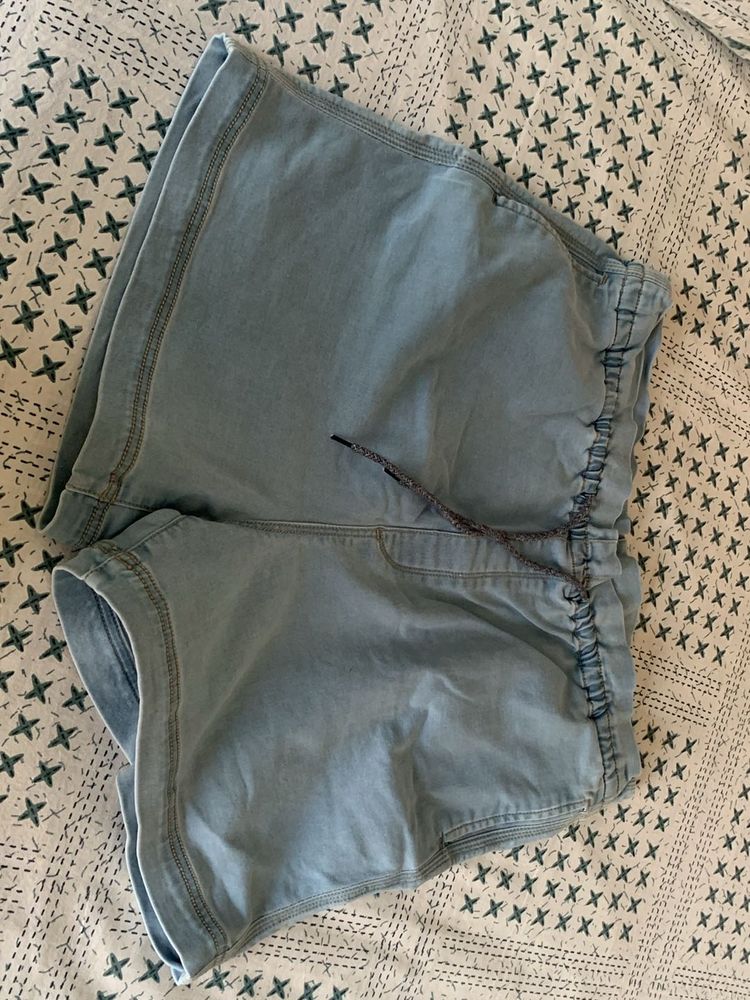 Light Blue Denim Shorts