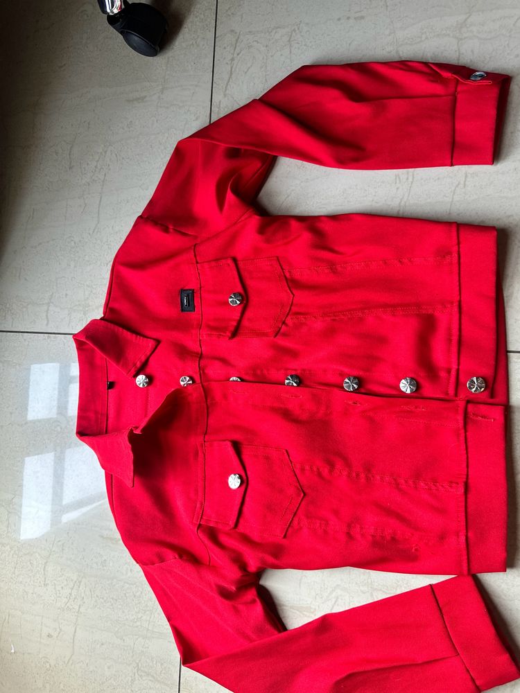 Red Overcoat Classy Look