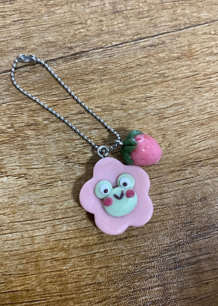 Cute Frog &amp; Strawberry Charm