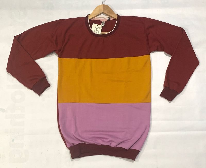 Multicolor Panel Full-Sleeve T-Shirt - Chest 38”