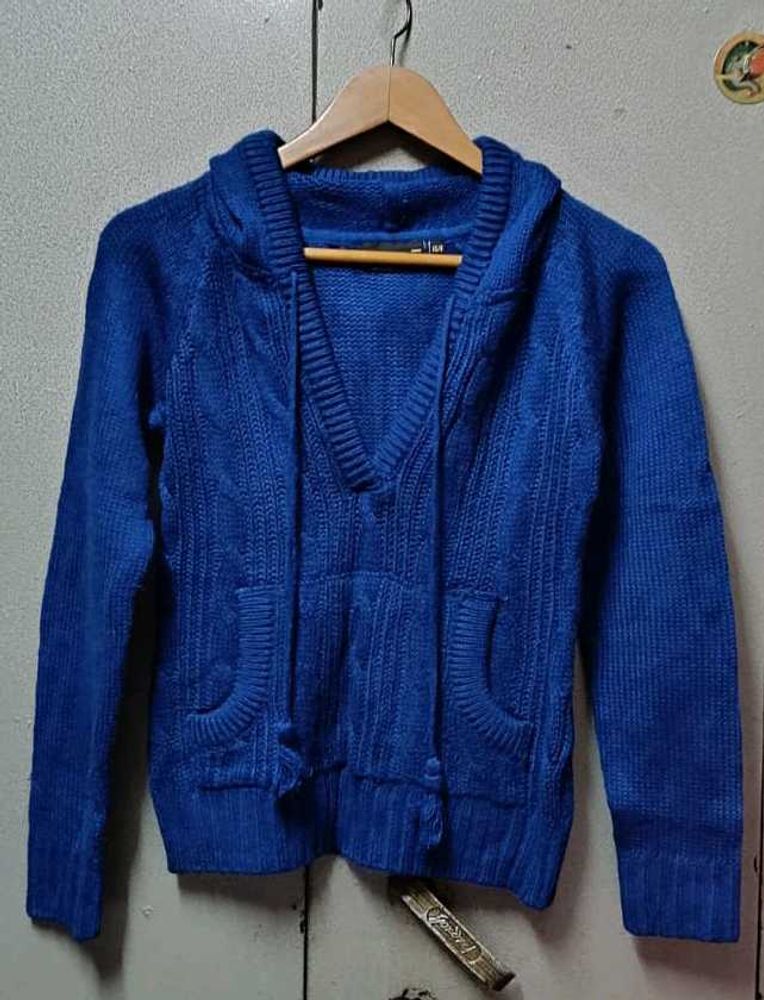 Westside Blue Knitted Hoodie