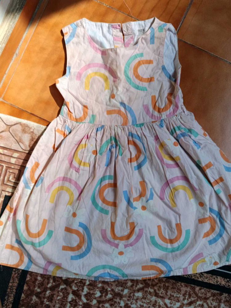 Cute Rainbow Print Dress
