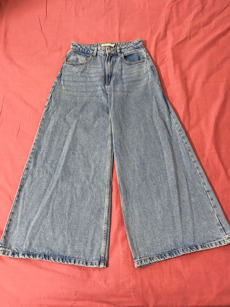 Wide Leg Denim Jeans
