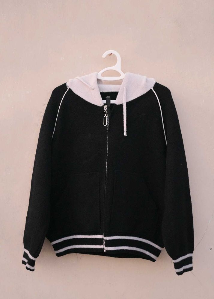 Varsity Style Zip-Up Hoodie