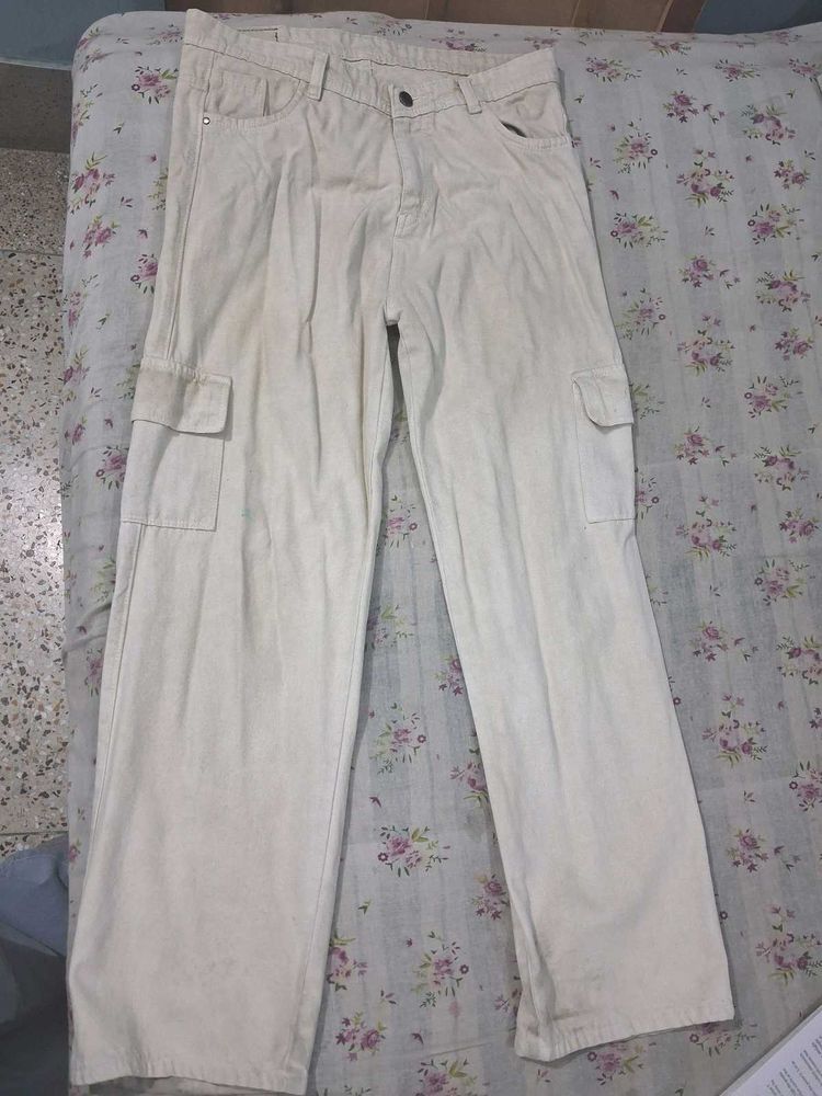 Beige Cargo Pants