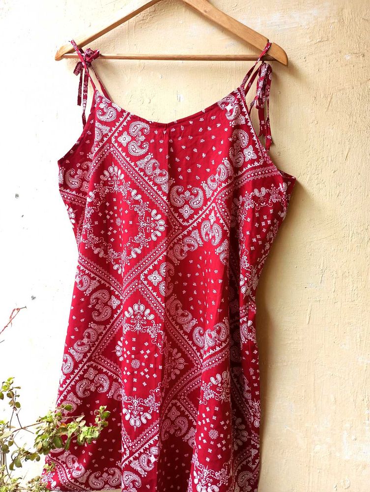 Shein Red Bandana Sundress (Women)
