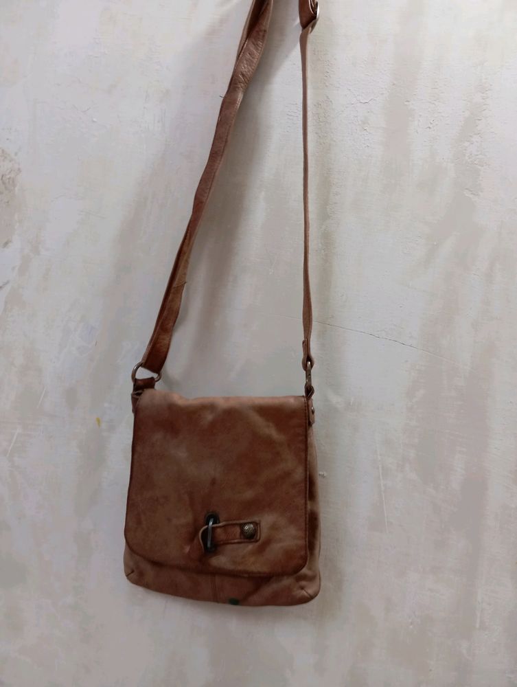 Vintage Leather Messenger Bag