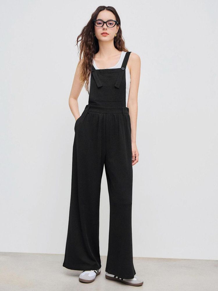 BLACK COTTON CORDUROY DUNGAREES