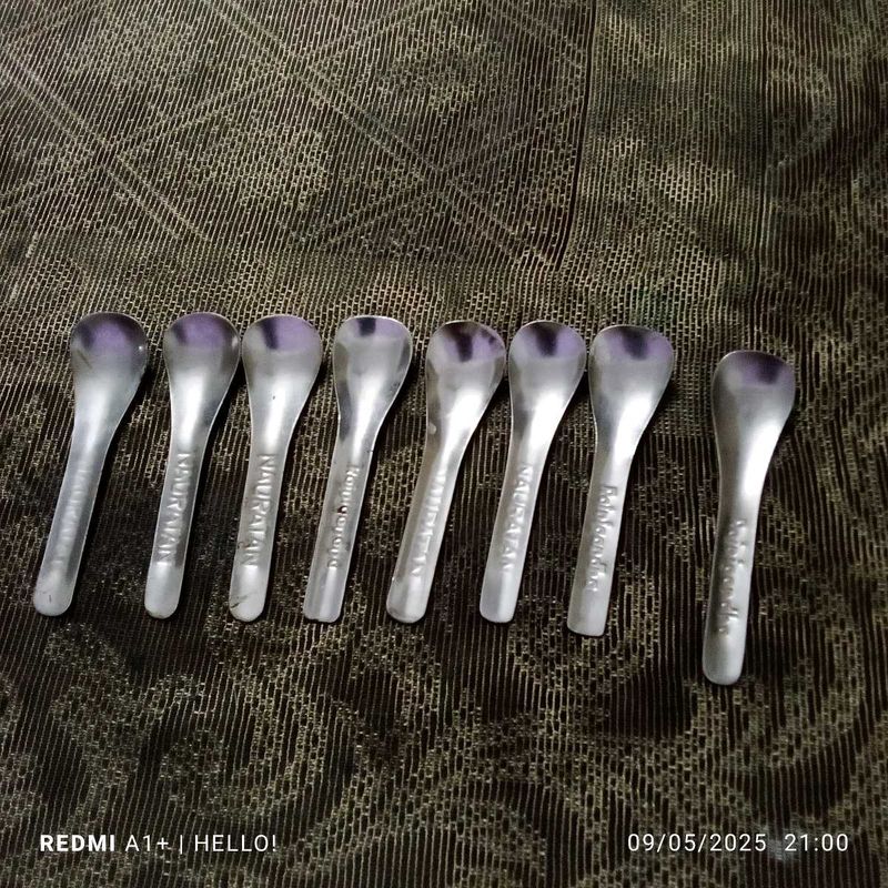 Mini Stainless Steel Spoon Set Of 8
