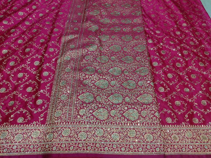 Banarsi Full Jharkan Work Bridal Saree