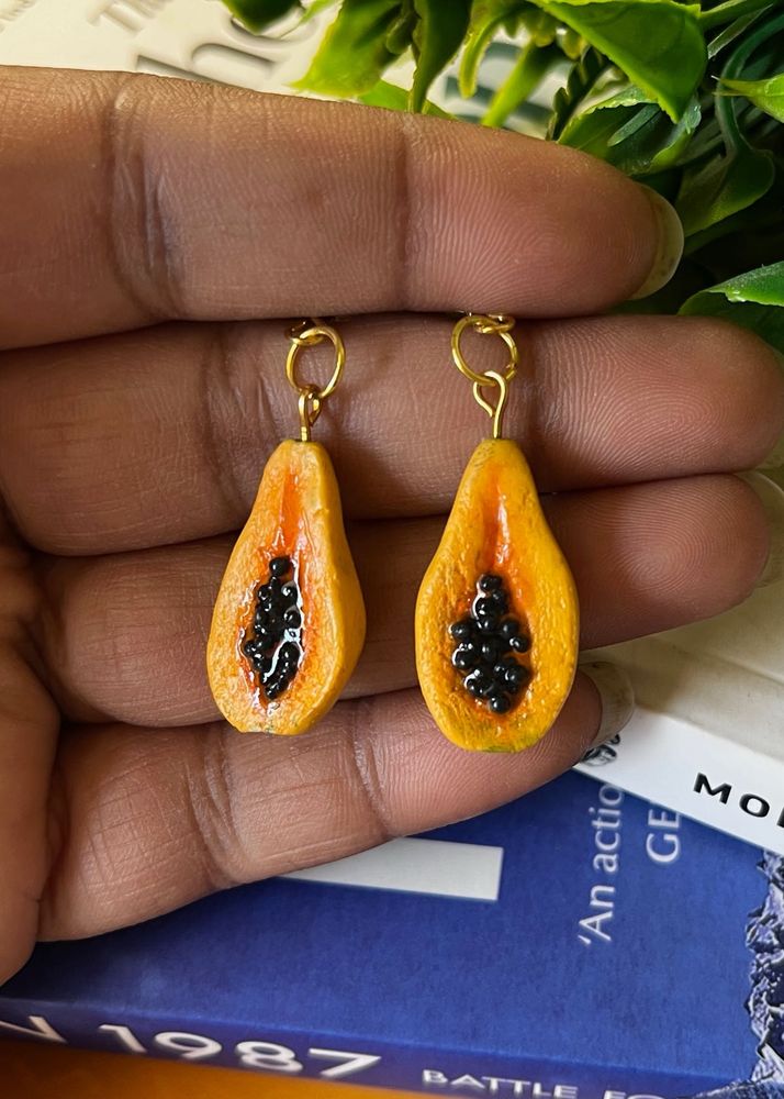 Handmade Papaya Earrings